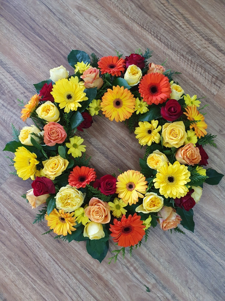 Brightly Coloured Wreath