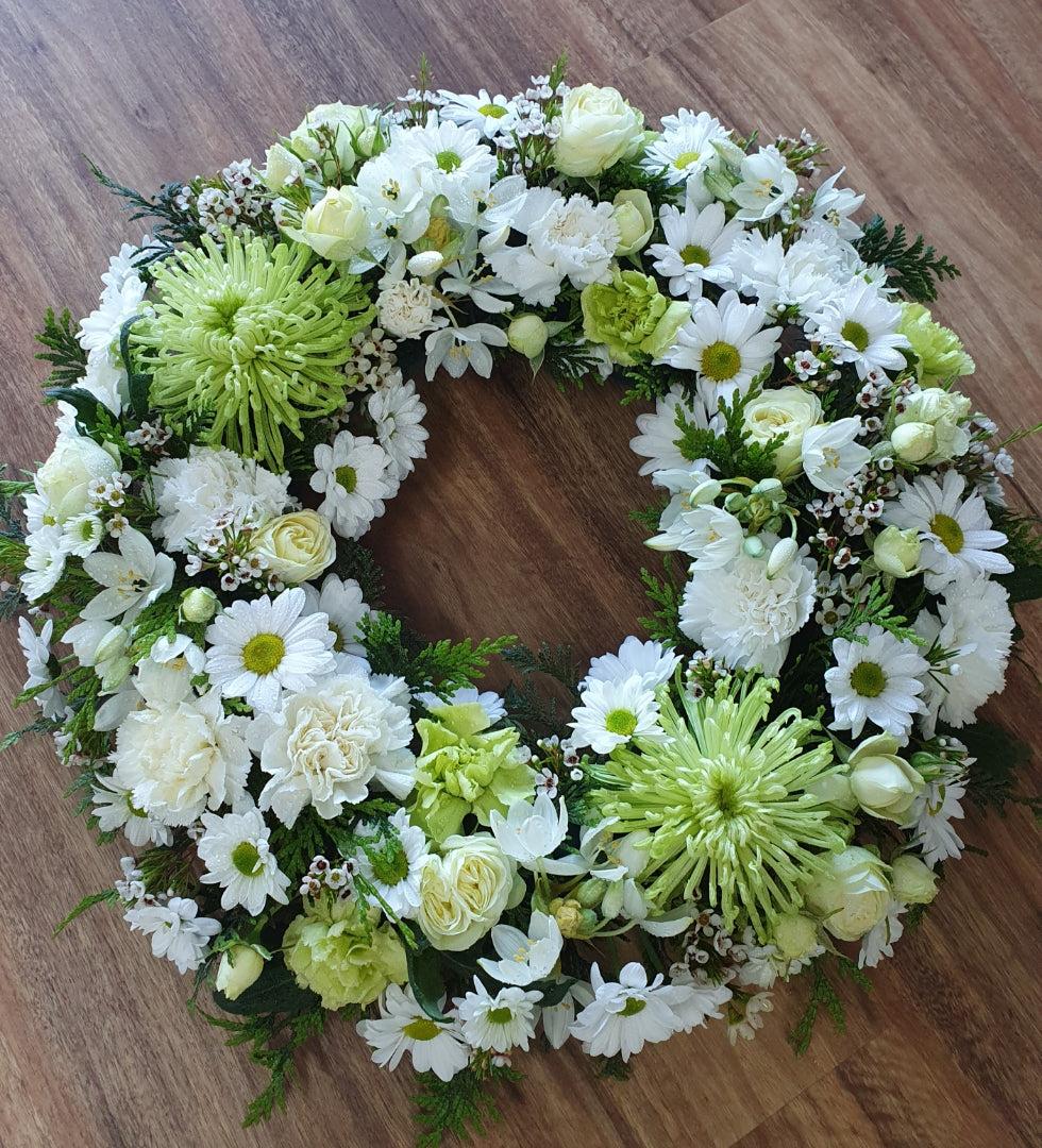 Green & White Wreath