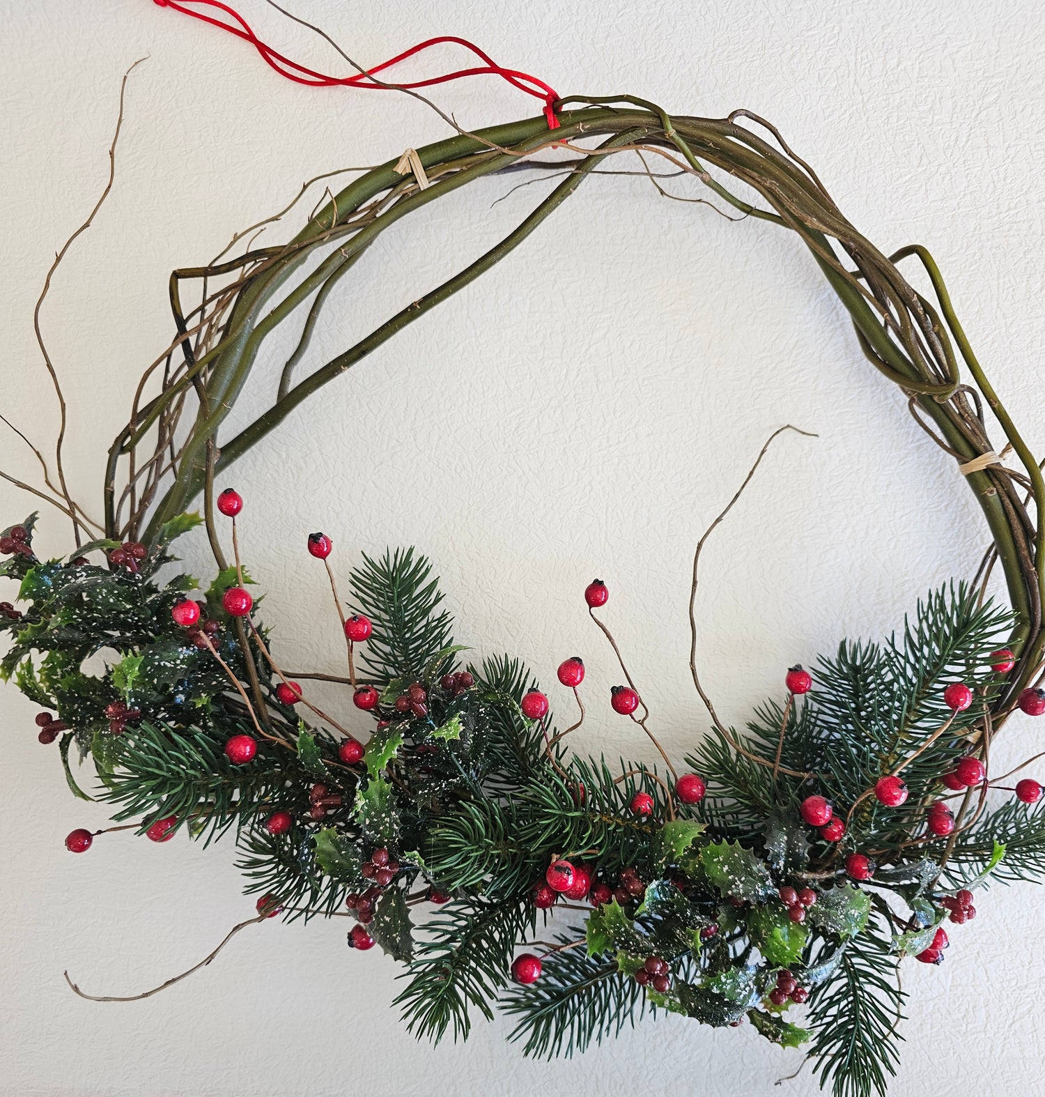 Artificial Red Christmas Wreath