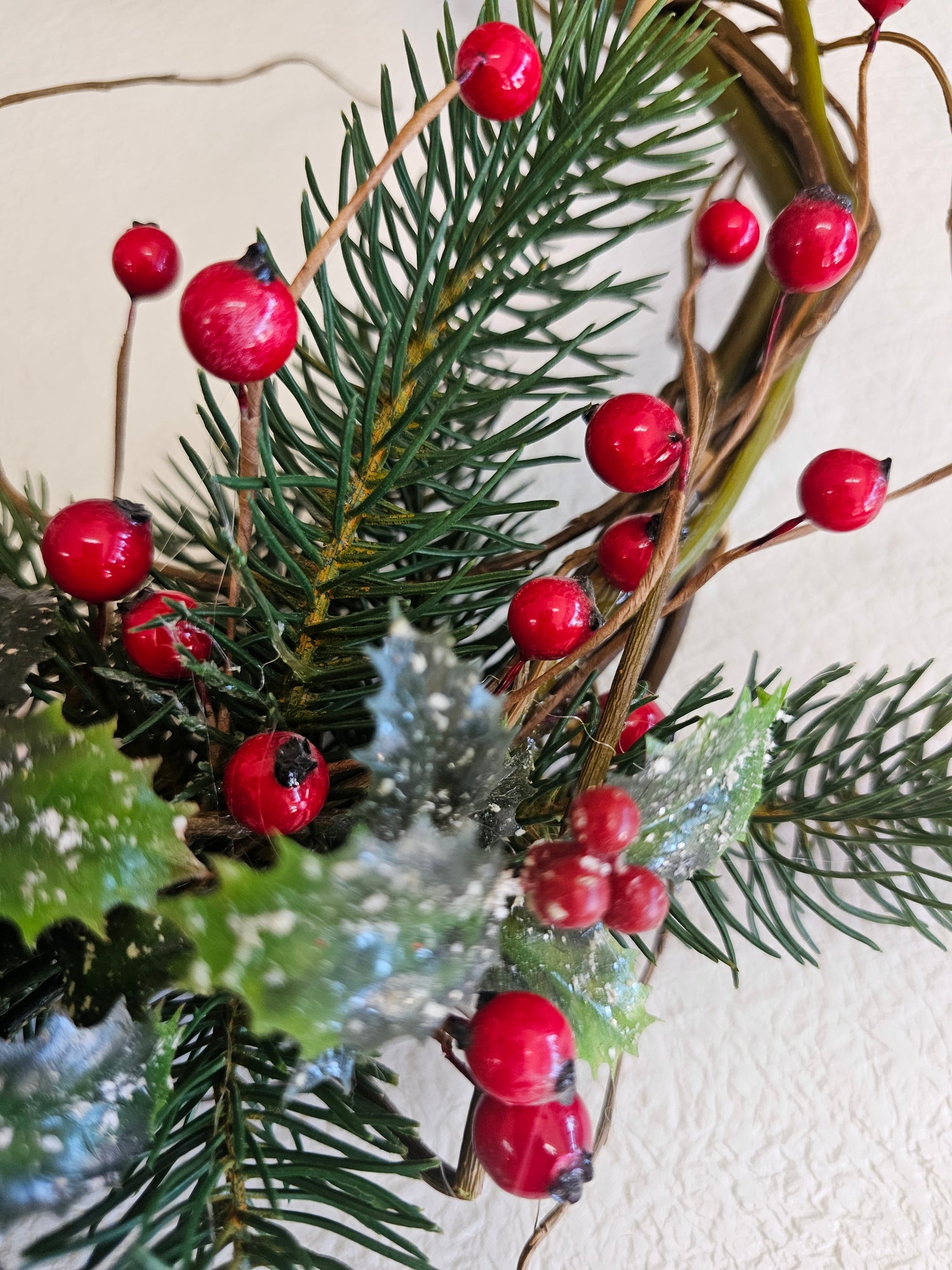 Artificial Red Christmas Wreath