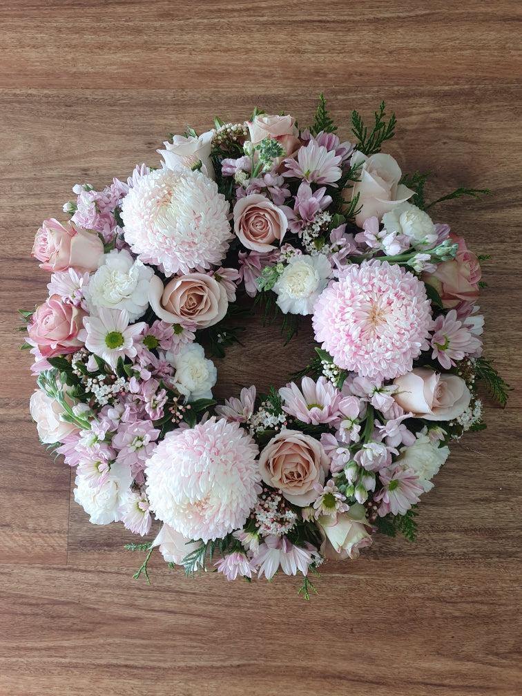 Pink & white Wreath